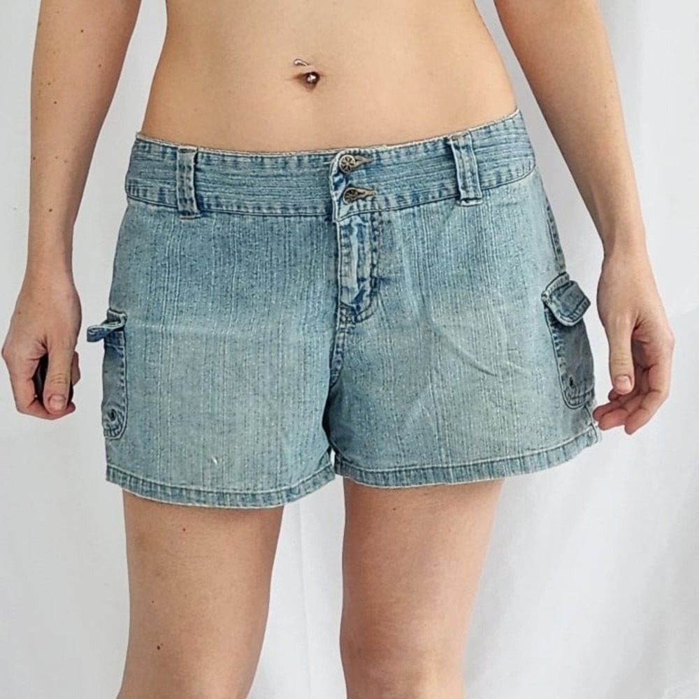 Y2K Cargo Denim Short Shorts